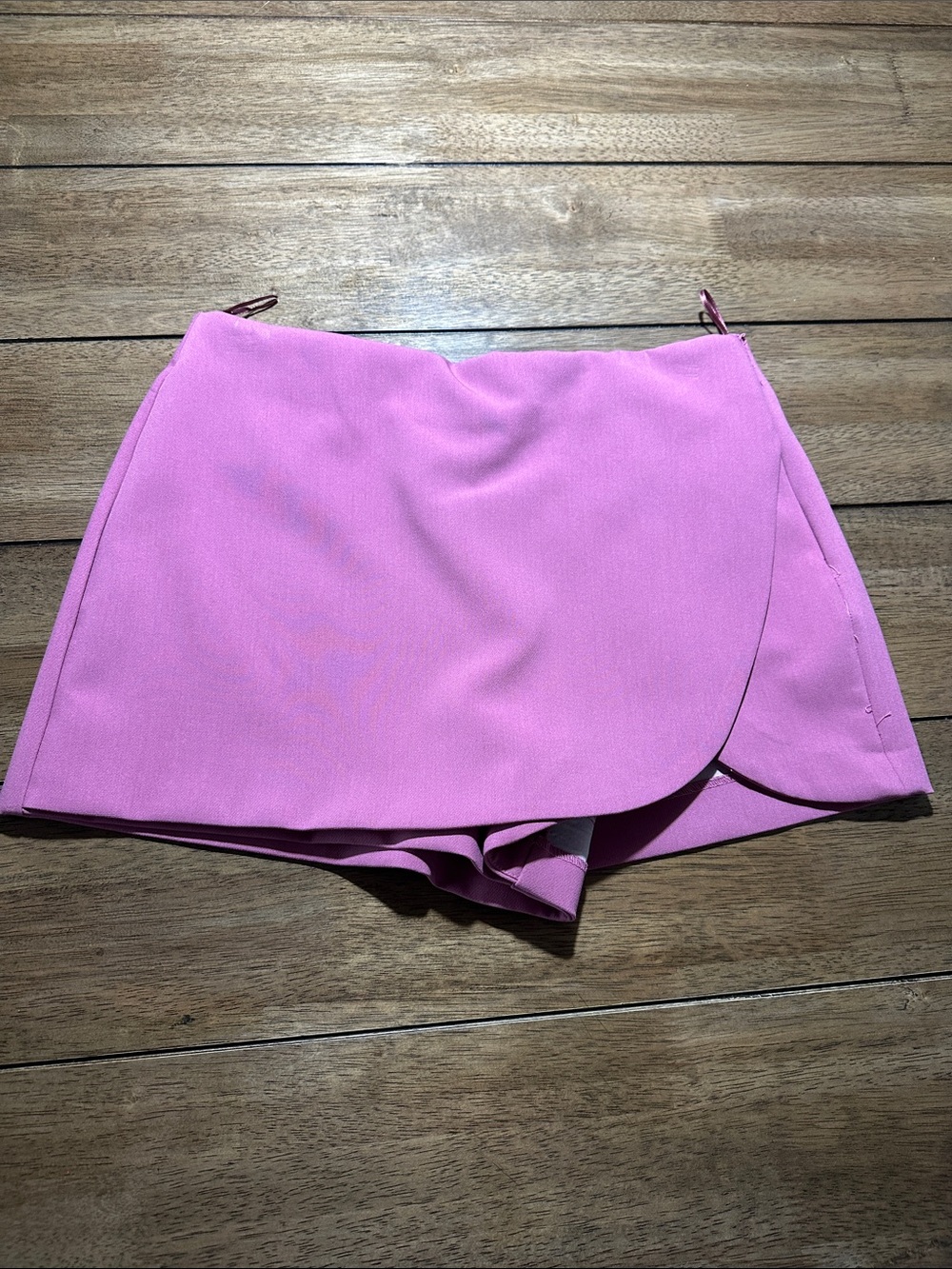 Zara Pink Wrap-Front Mini Skort